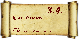 Nyers Gusztáv névjegykártya